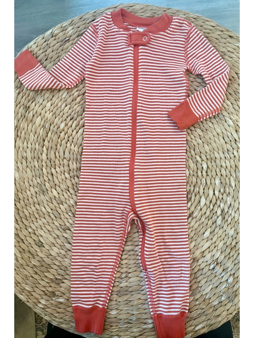 Hanna Andersson Rust Stripe Pajamas Sz 18-24 Months EUC